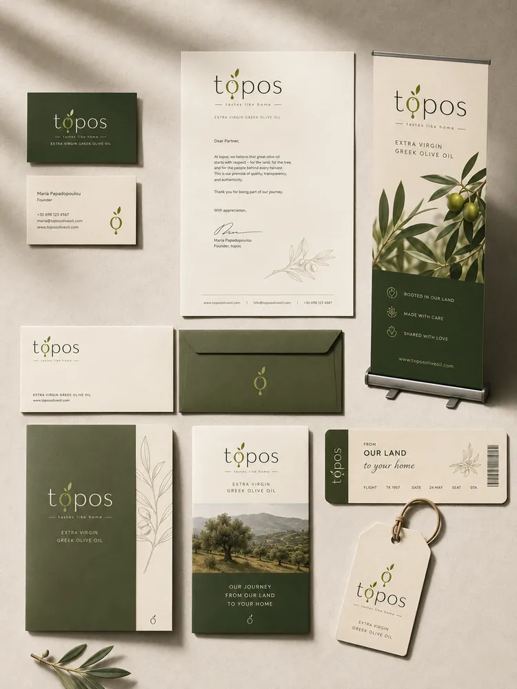 Offline Branding για το topos, εργασία μαθητή του GR8 Academy